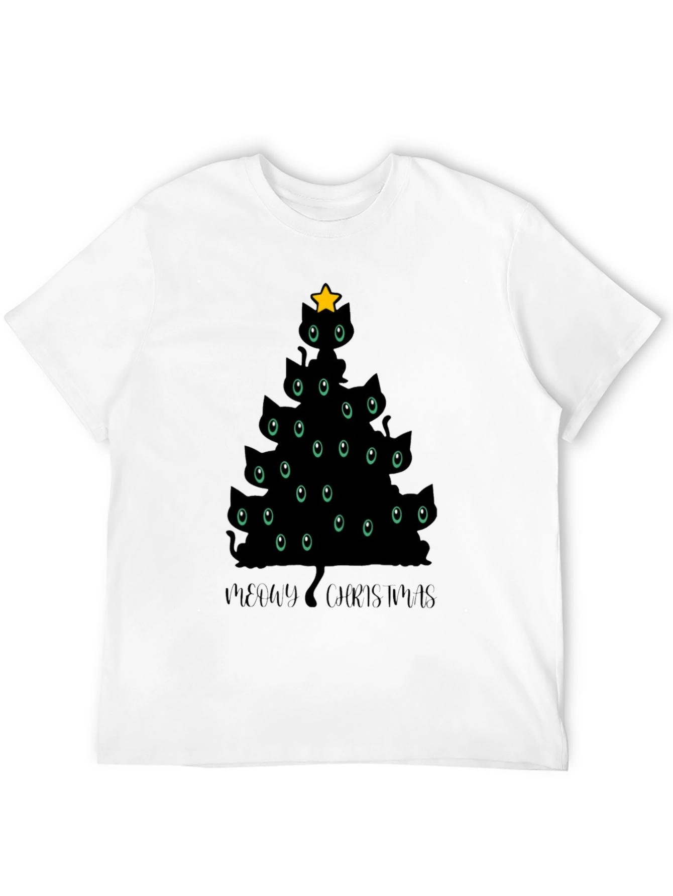 Meowy Christmas Cat Tree T-Shirt