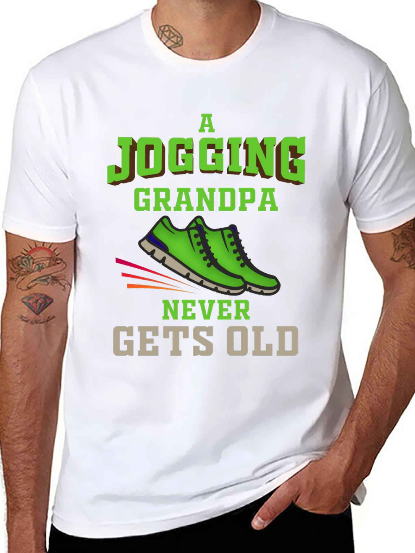 Jogging Grandpa T-Shirt - Never Gets Old