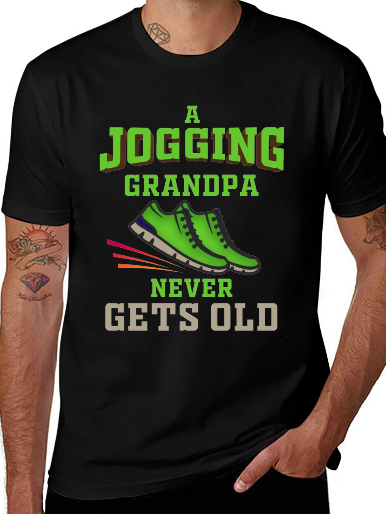 Jogging Grandpa T-Shirt - Never Gets Old