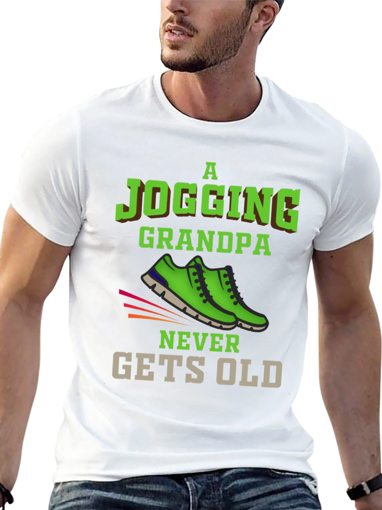 Jogging Grandpa T-Shirt - Never Gets Old