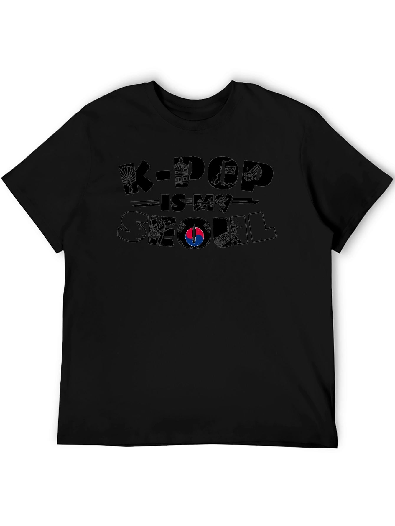 K-Pop Is My Seoul Black T-Shirt
