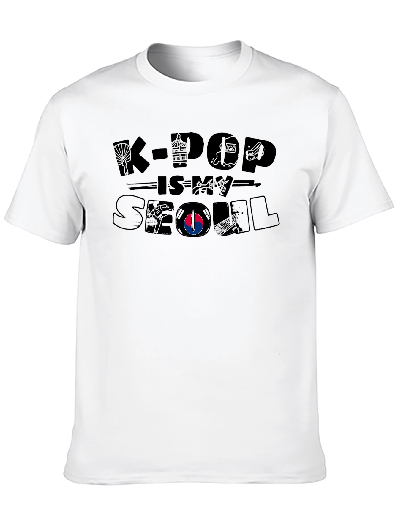 K-Pop Is My Seoul Black T-Shirt