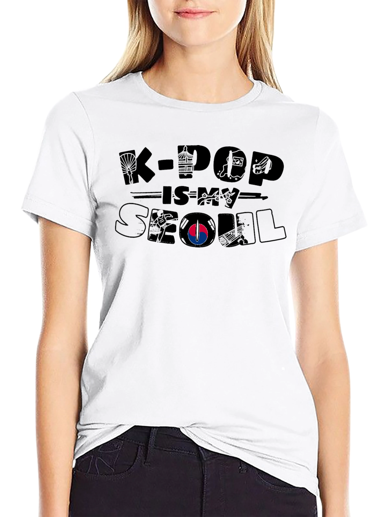 K-Pop Is My Seoul Black T-Shirt