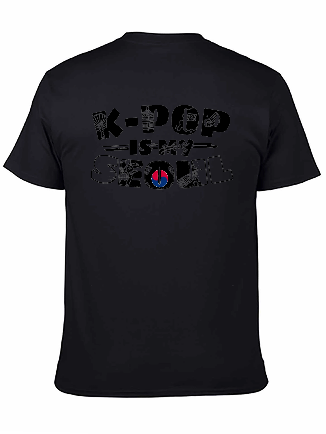 K-Pop Is My Seoul Black T-Shirt
