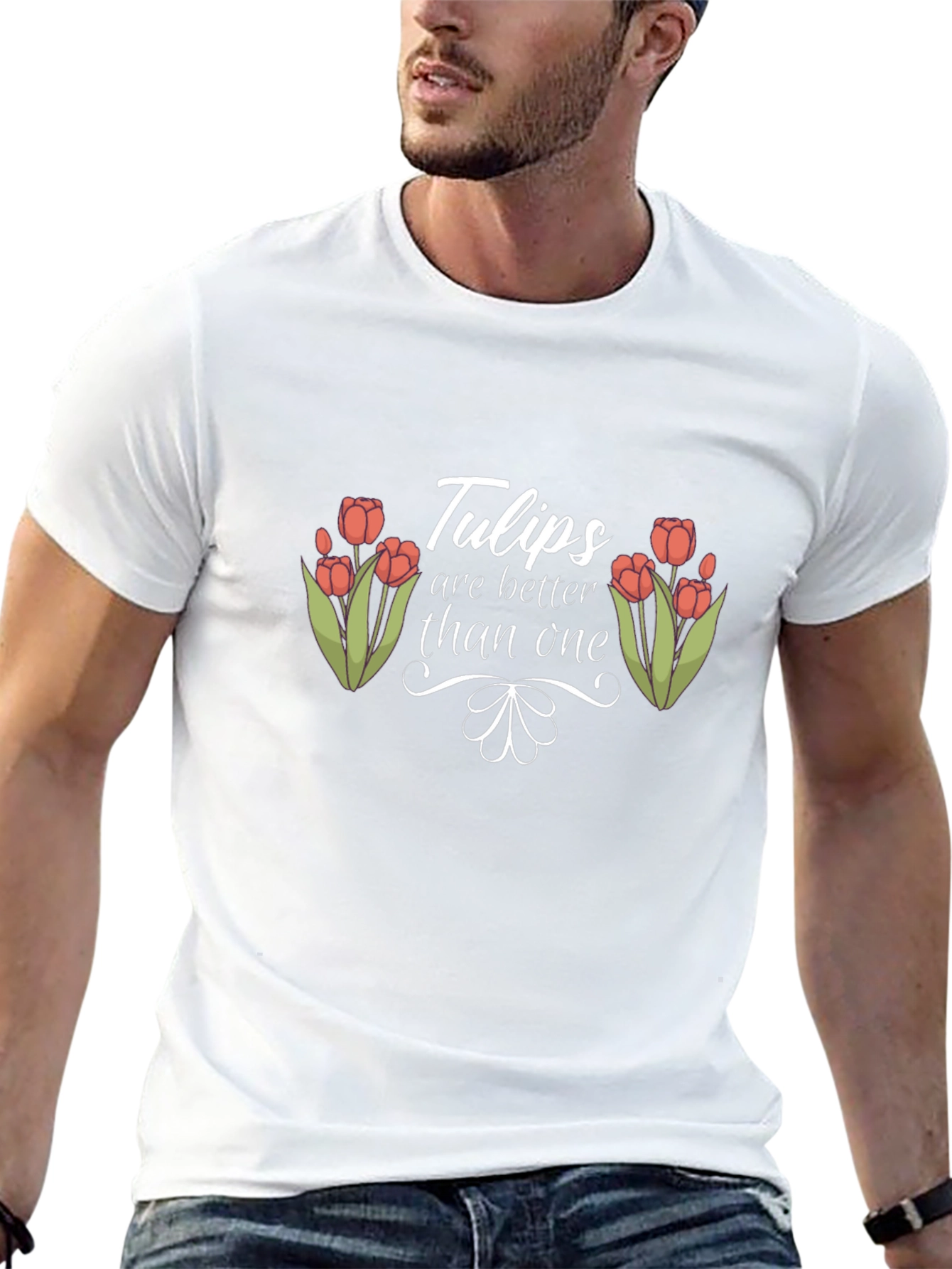 Tulips Are Better Than One Black T-Shirt