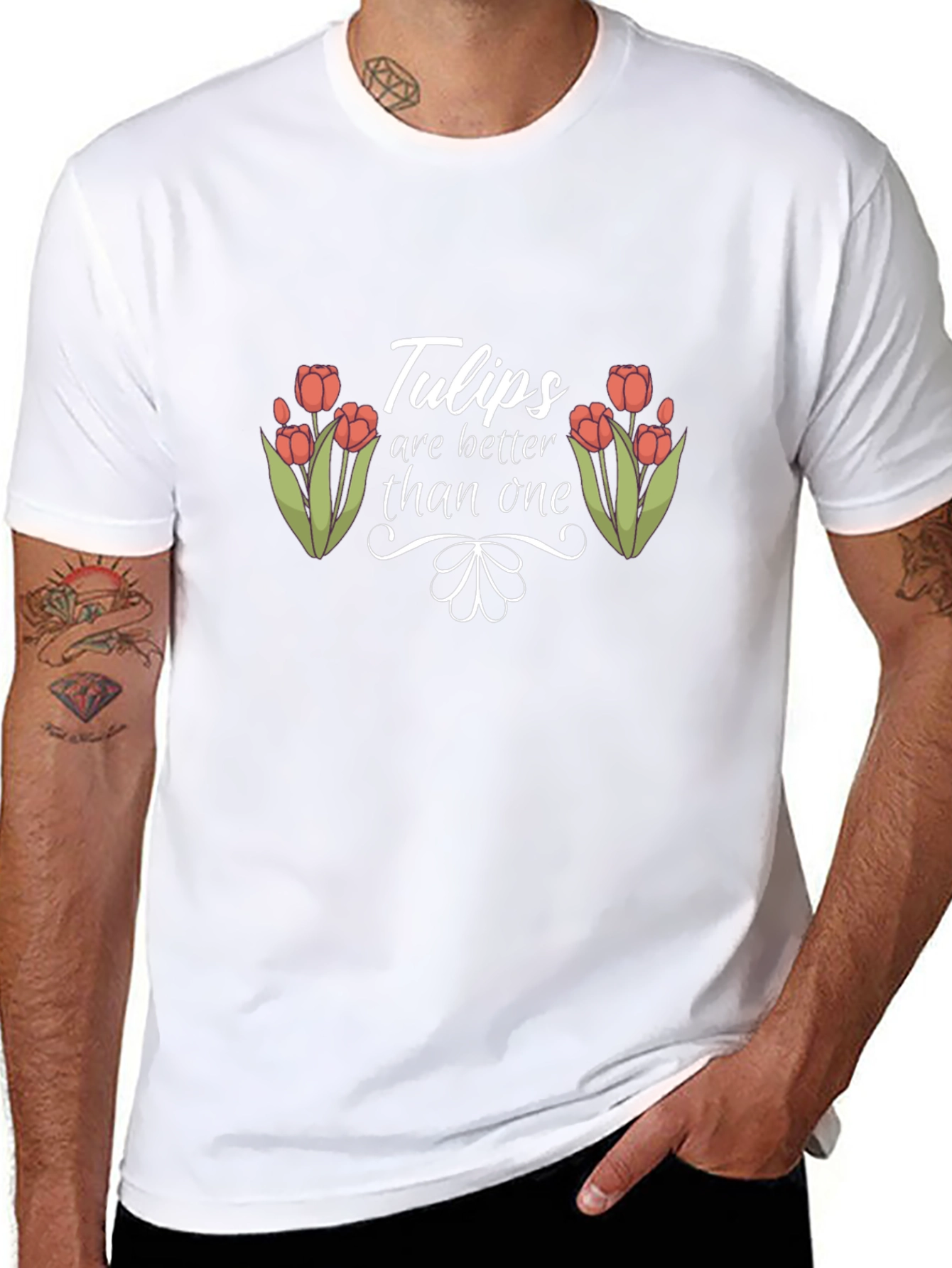 Tulips Are Better Than One Black T-Shirt