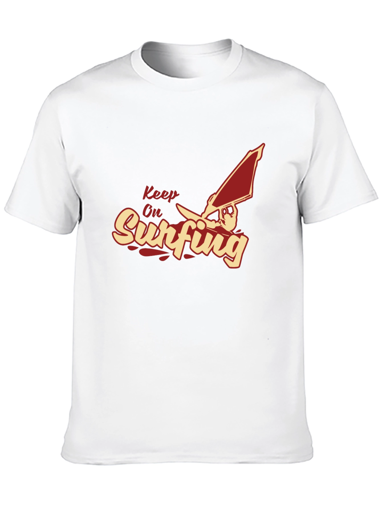 Keep On Surfing T-Shirt - Black Unique Design