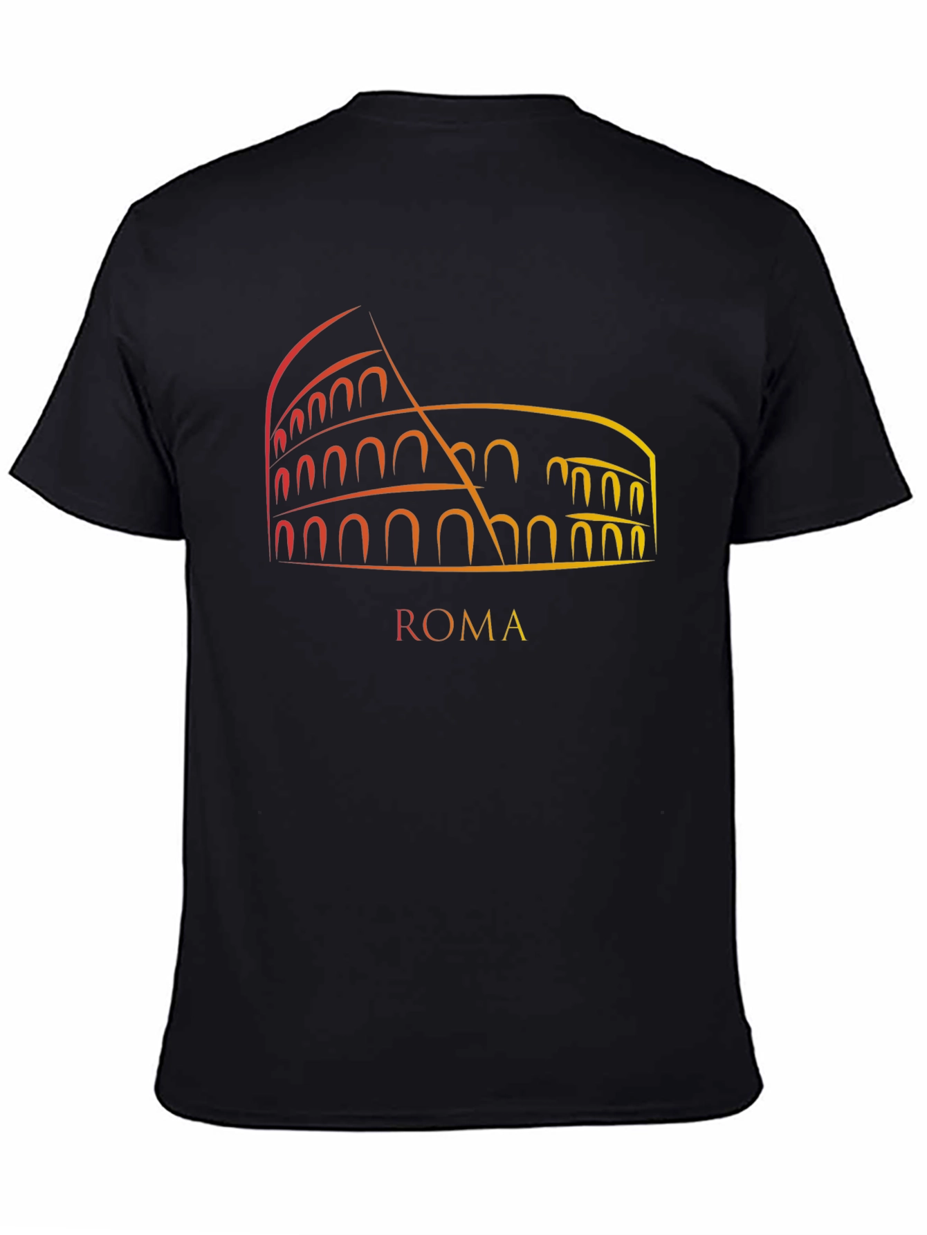Roma Colosseum Graphic Tee - Mens Black T-Shirt