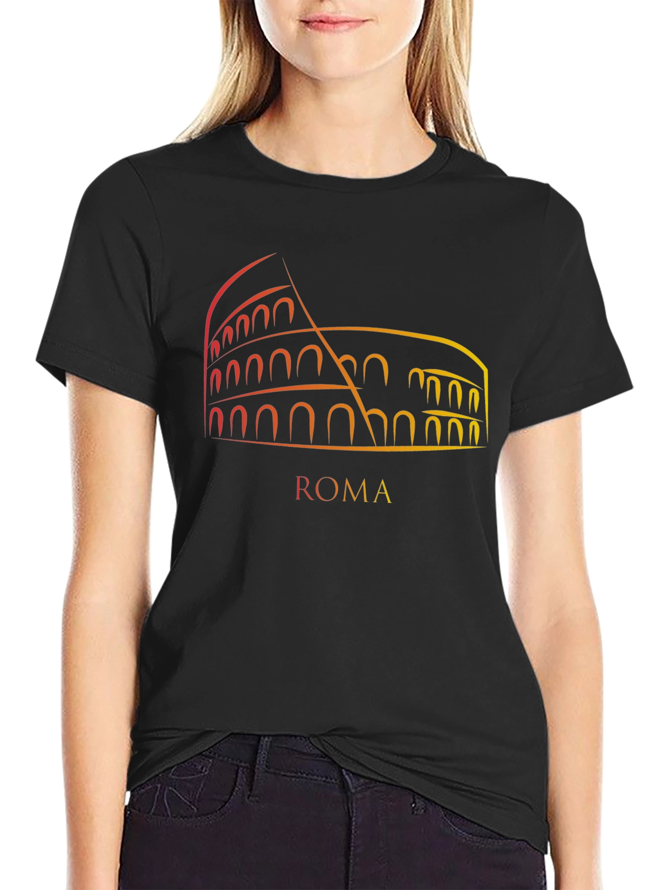 Roma Colosseum Graphic Tee - Mens Black T-Shirt
