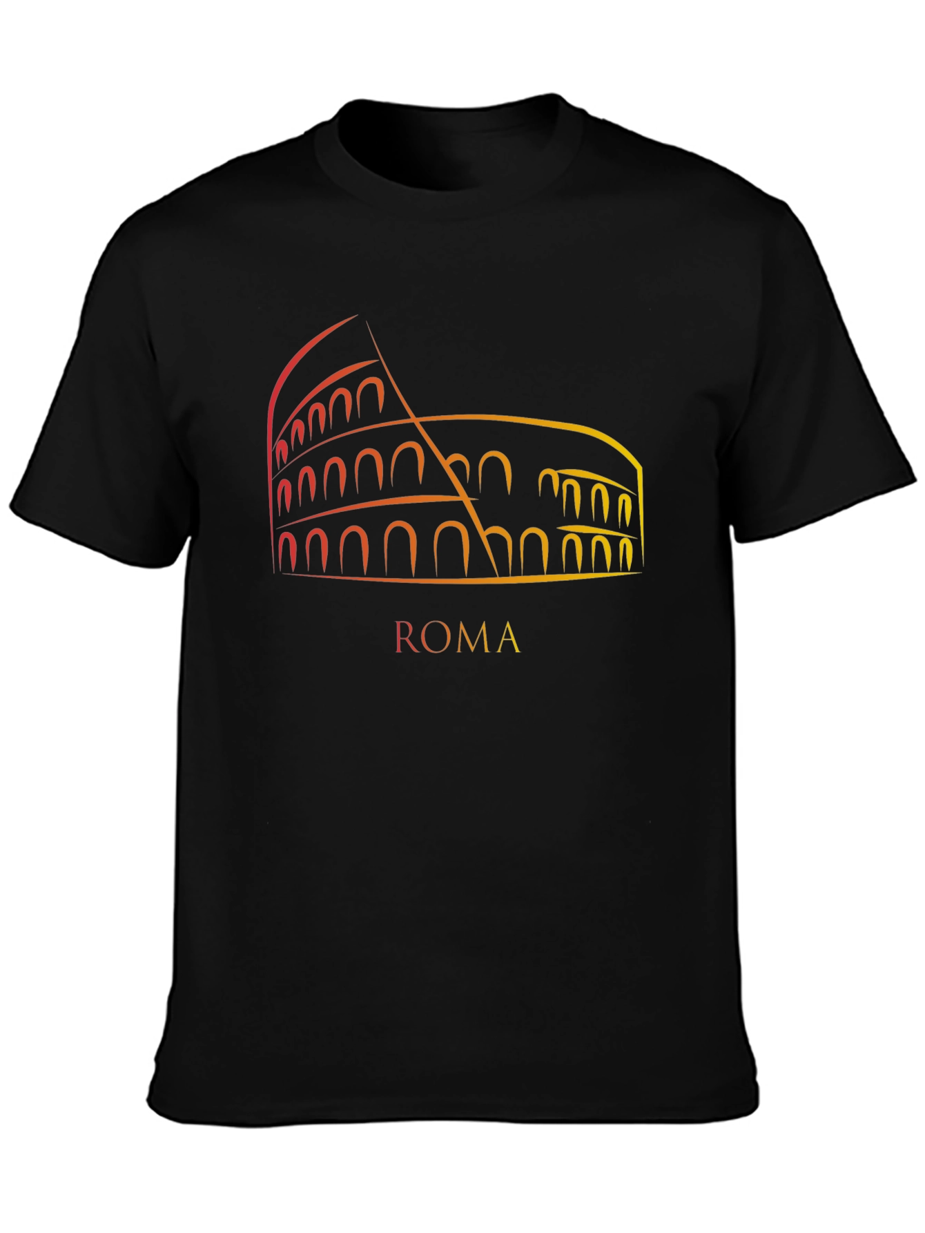 Roma Colosseum Graphic Tee - Mens Black T-Shirt