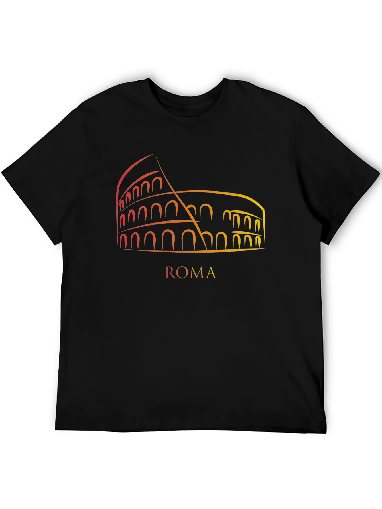 Roma Colosseum Graphic Tee - Mens Black T-Shirt