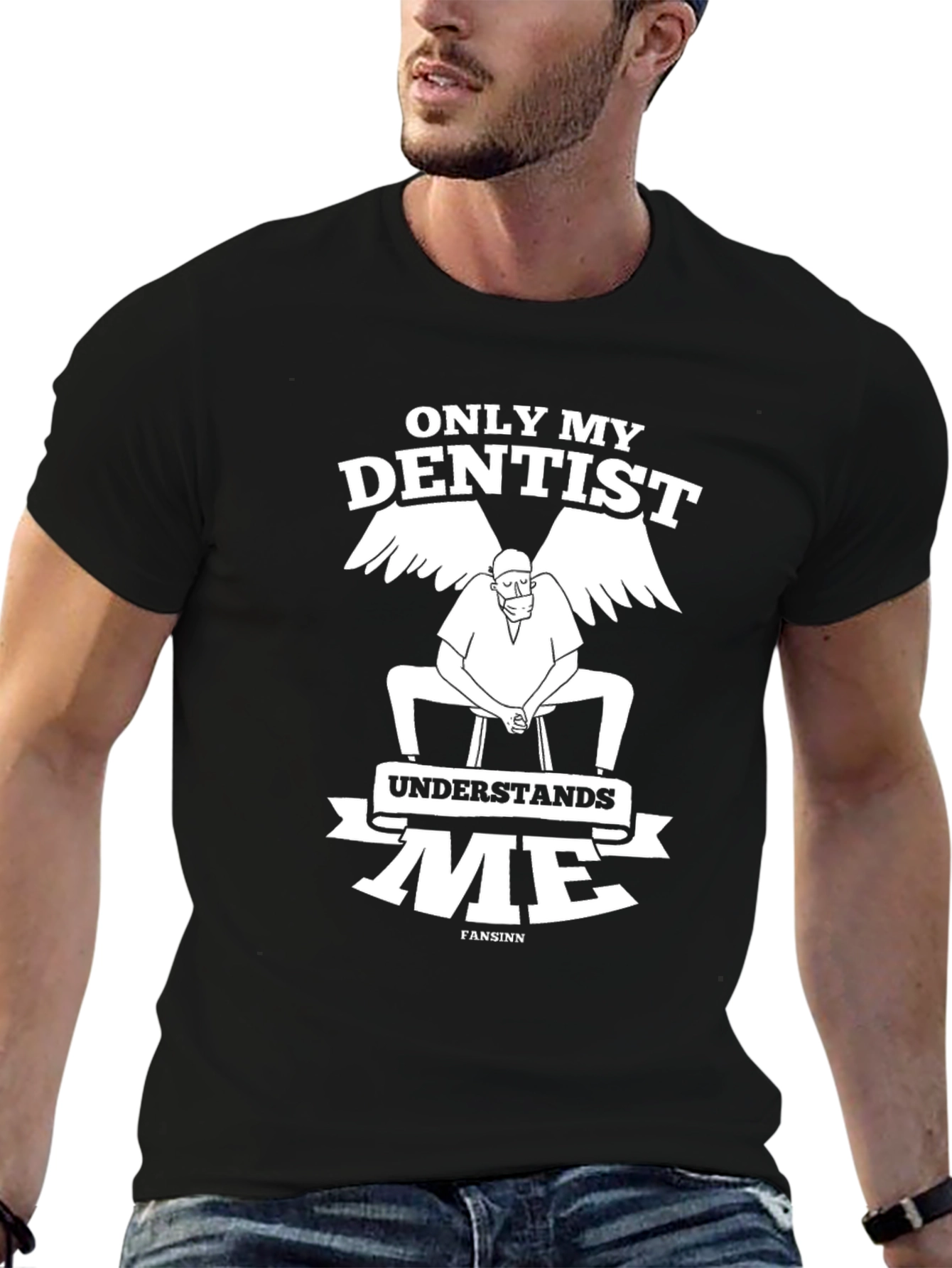 Only My Dentist Understands Me Black T-Shirt
