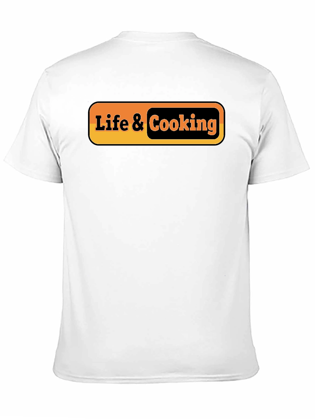 Life & Cooking Graphic Tee - Stylish Black T-Shirt