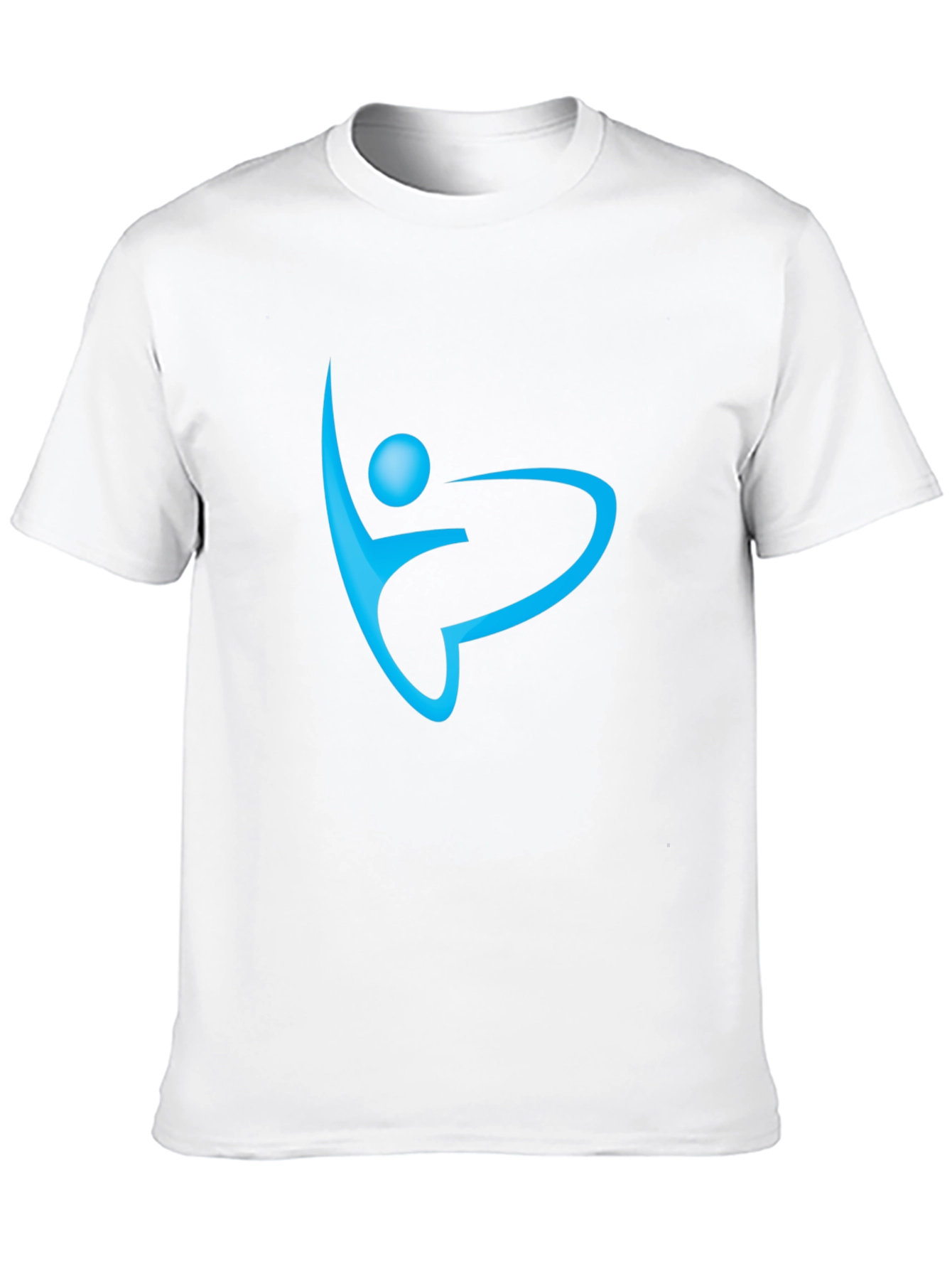 Black T-Shirt with Abstract Figure Design