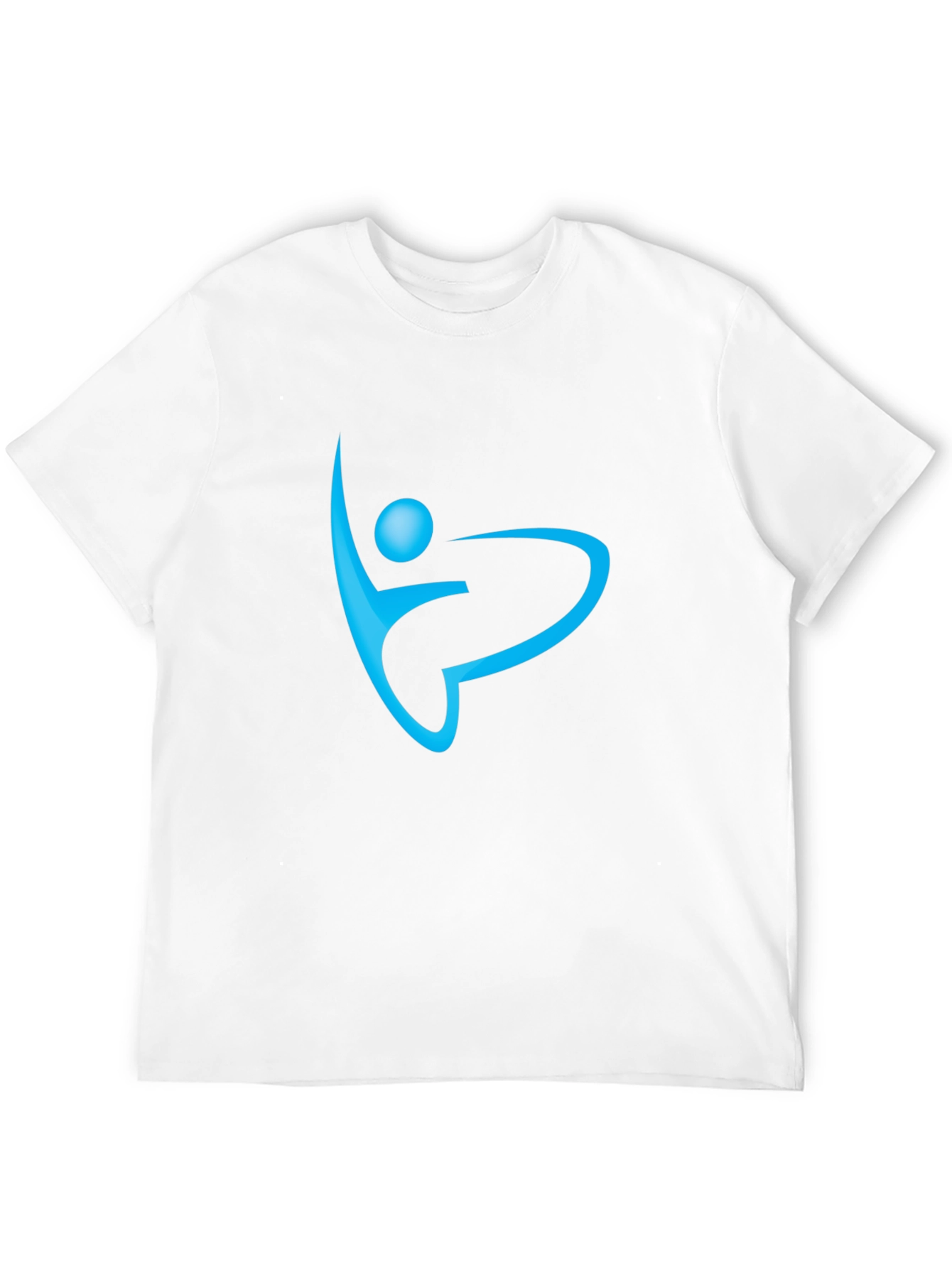 Black T-Shirt with Abstract Figure Design
