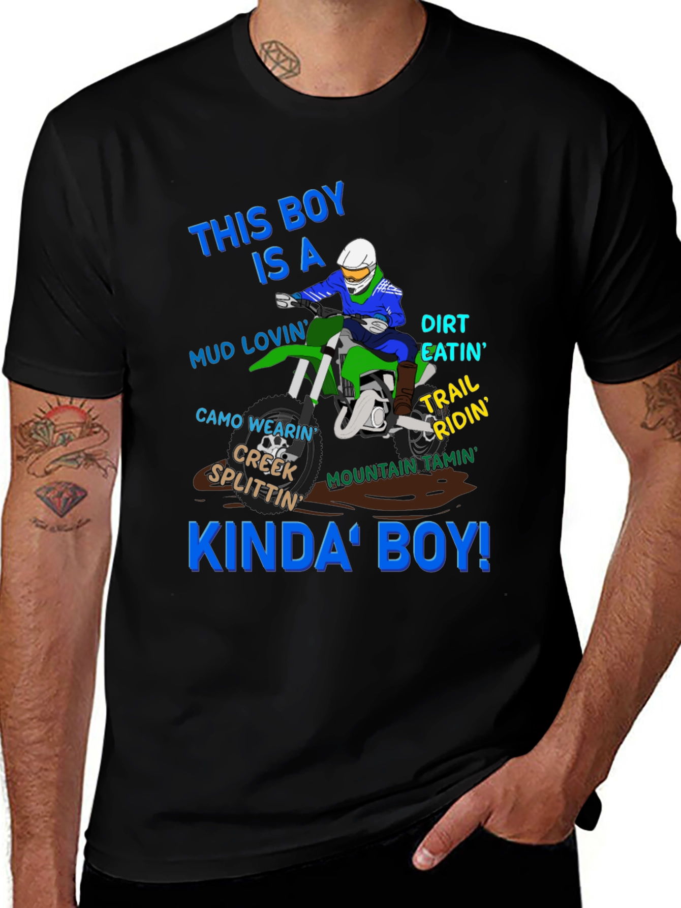 Dirt Bike Boy T-Shirt: Trail Riding & Mud Lovin