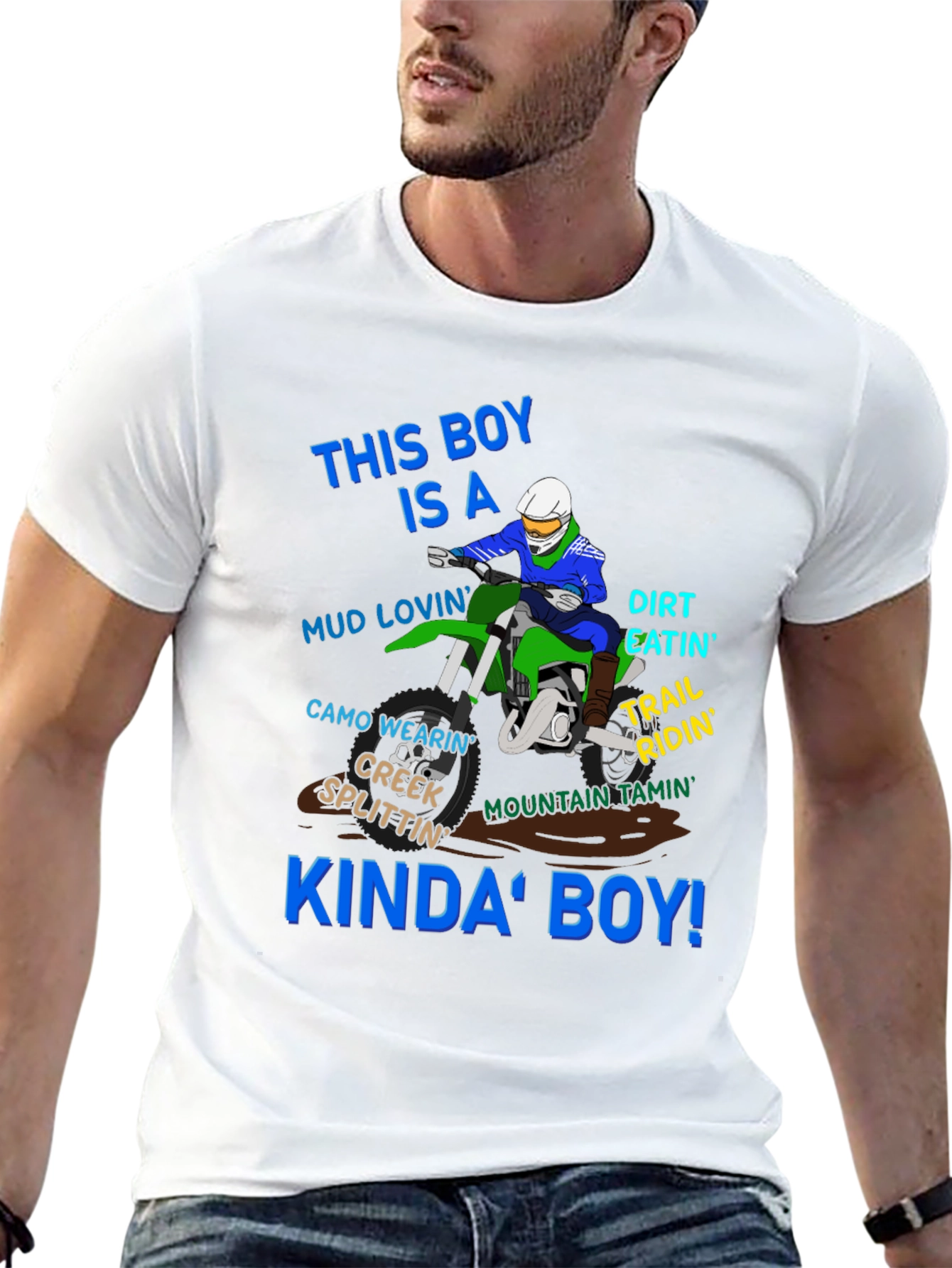 Dirt Bike Boy T-Shirt: Trail Riding & Mud Lovin