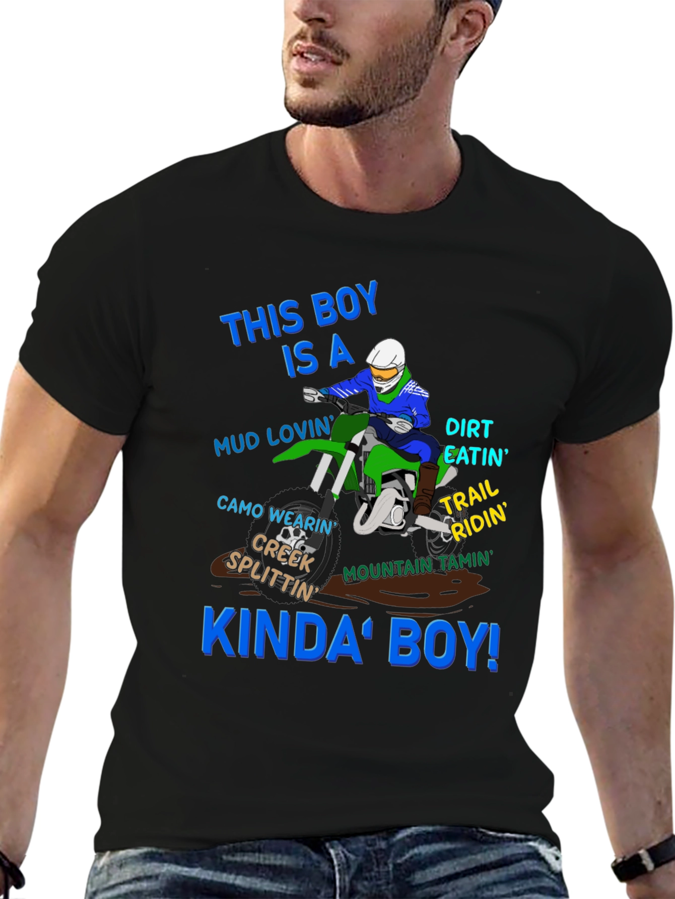 Dirt Bike Boy T-Shirt: Trail Riding & Mud Lovin
