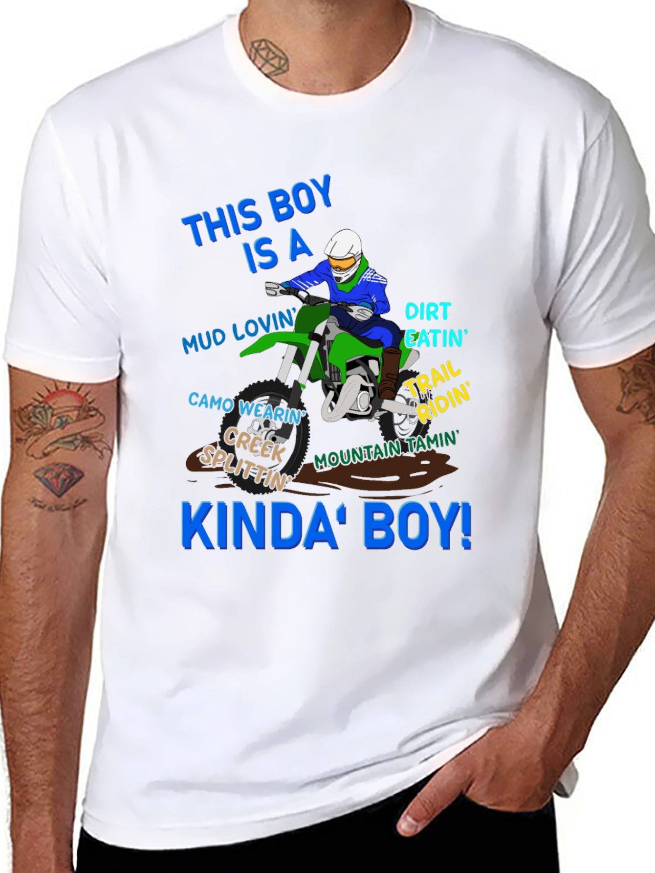 Dirt Bike Boy T-Shirt: Trail Riding & Mud Lovin