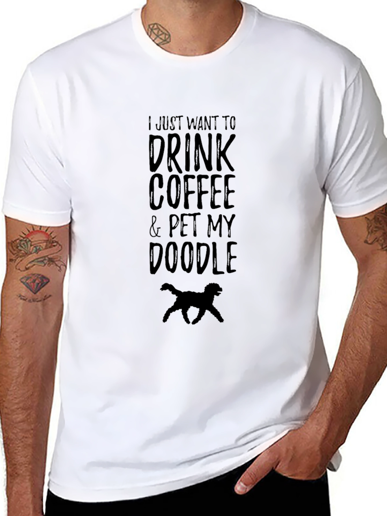 Coffee & Doodle T-Shirt - Black