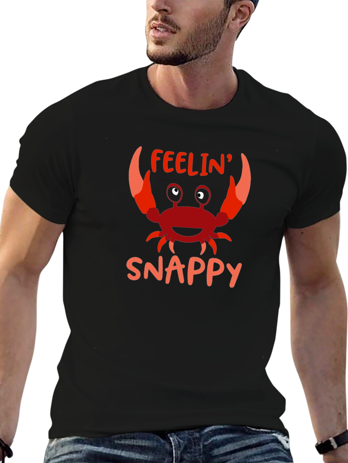 Feelin Snappy Graphic Tee - Mens Black Shirt