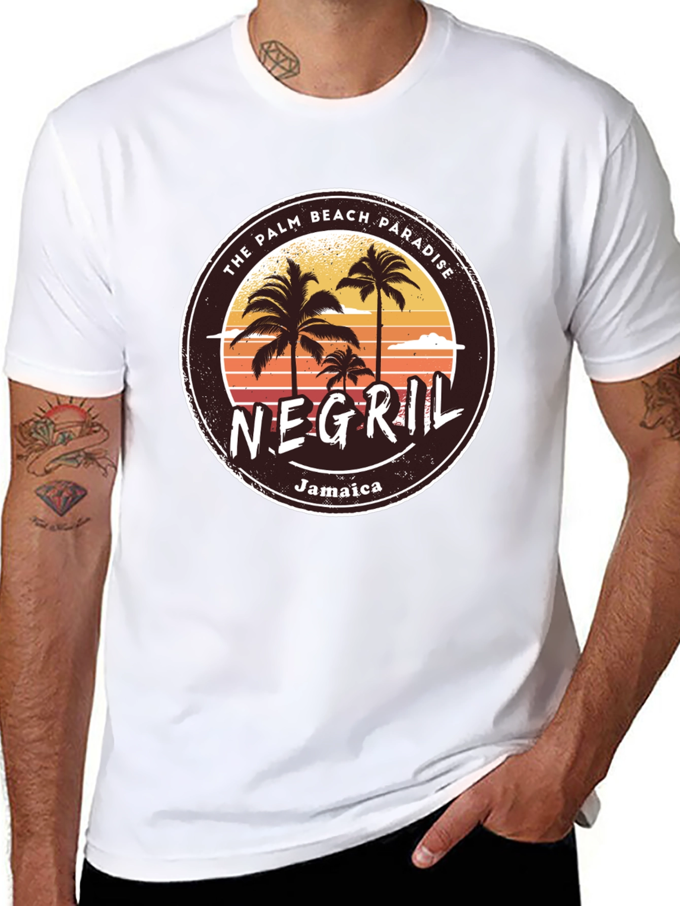 Negril Jamaica T-Shirt Palm Beach Paradise Graphic Tee