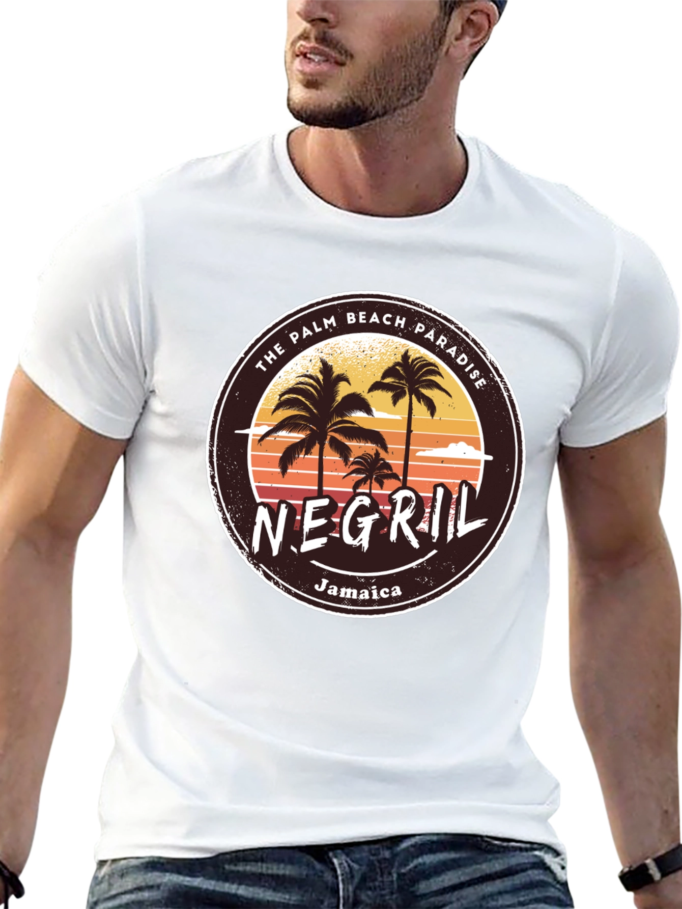 Negril Jamaica T-Shirt Palm Beach Paradise Graphic Tee