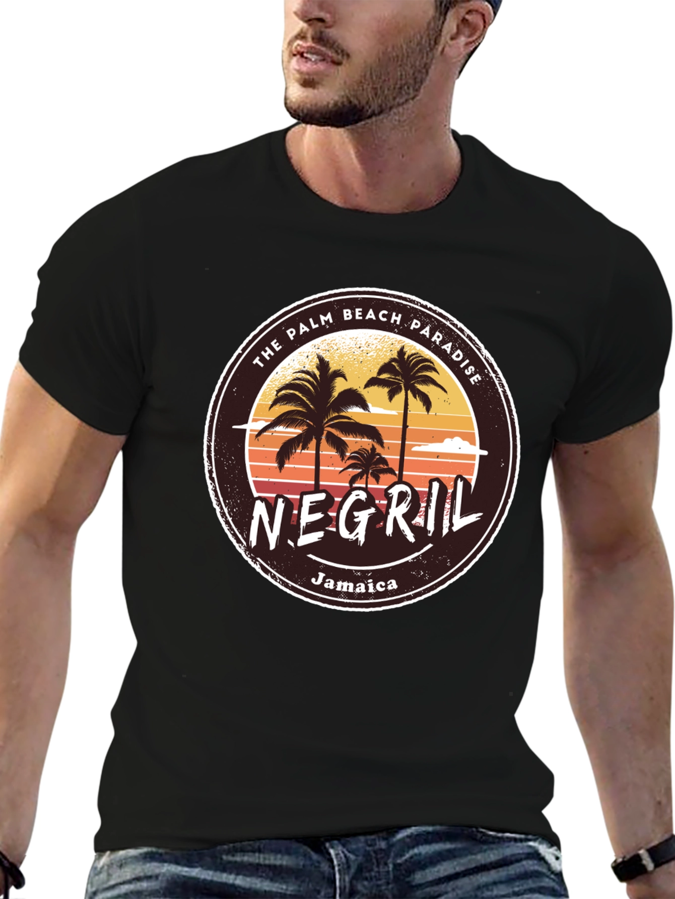Negril Jamaica T-Shirt Palm Beach Paradise Graphic Tee