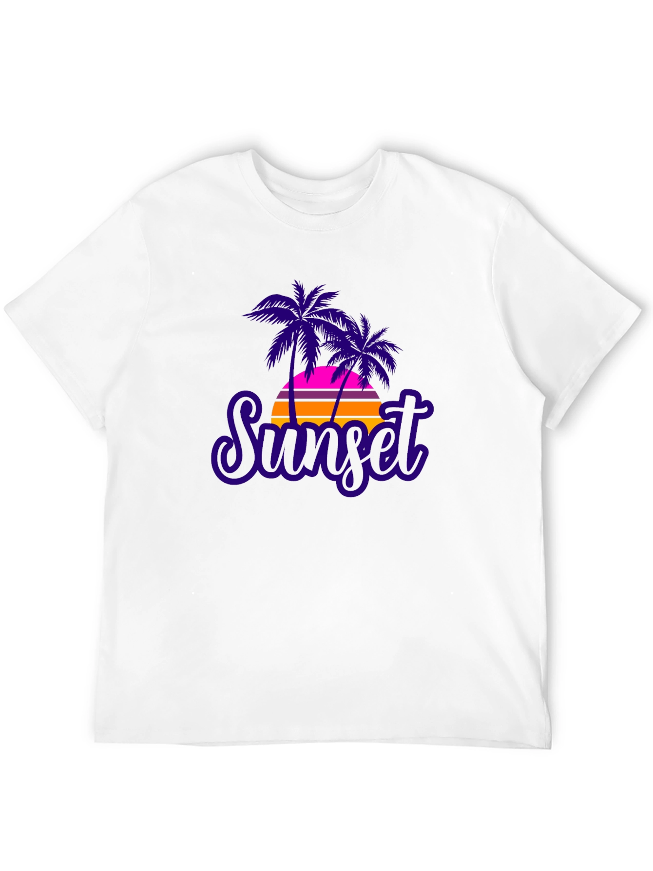 Sunset Palms Graphic Tee - Retro Style T-Shirt