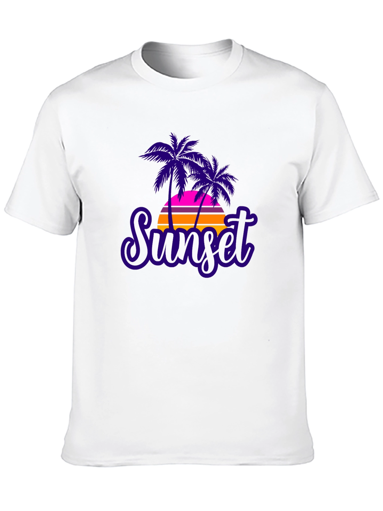 Sunset Palms Graphic Tee - Retro Style T-Shirt