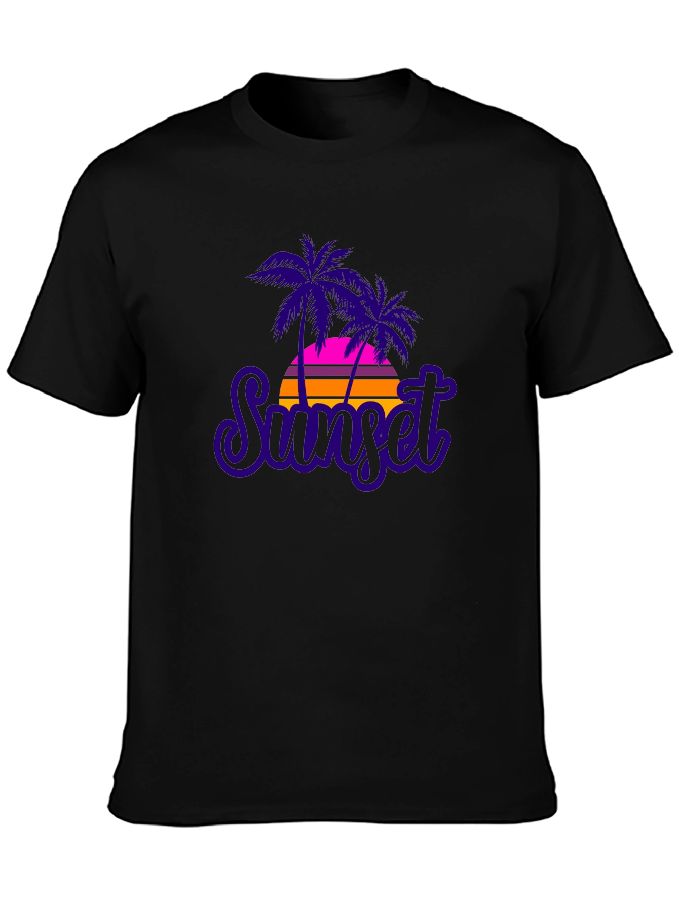 Sunset Palms Graphic Tee - Retro Style T-Shirt