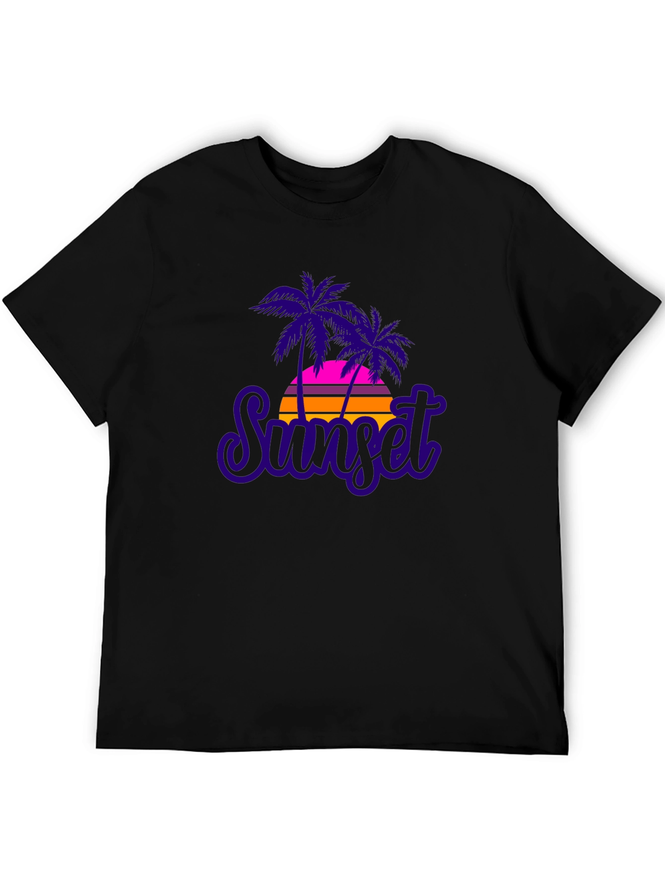Sunset Palms Graphic Tee - Retro Style T-Shirt