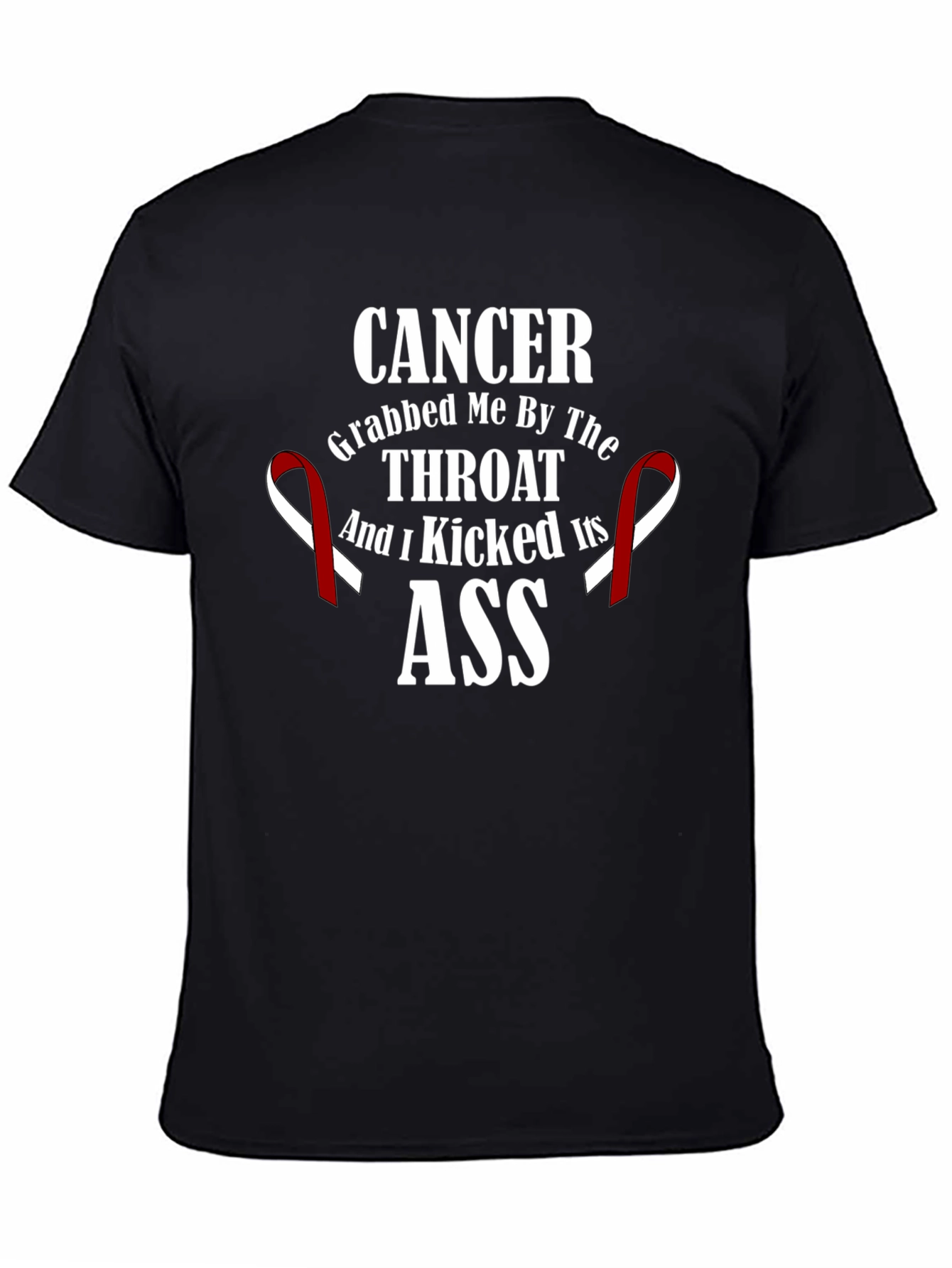 Cancer Kicked Its Ass Black Graphic T-Shirt