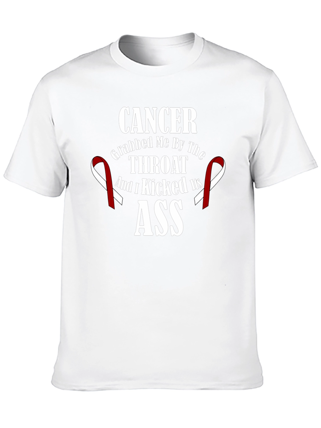 Cancer Kicked Its Ass Black Graphic T-Shirt