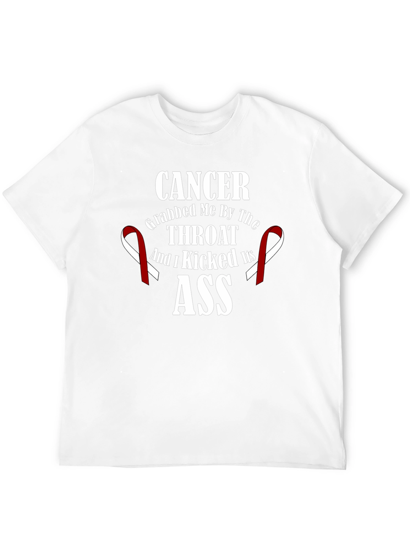 Cancer Kicked Its Ass Black Graphic T-Shirt