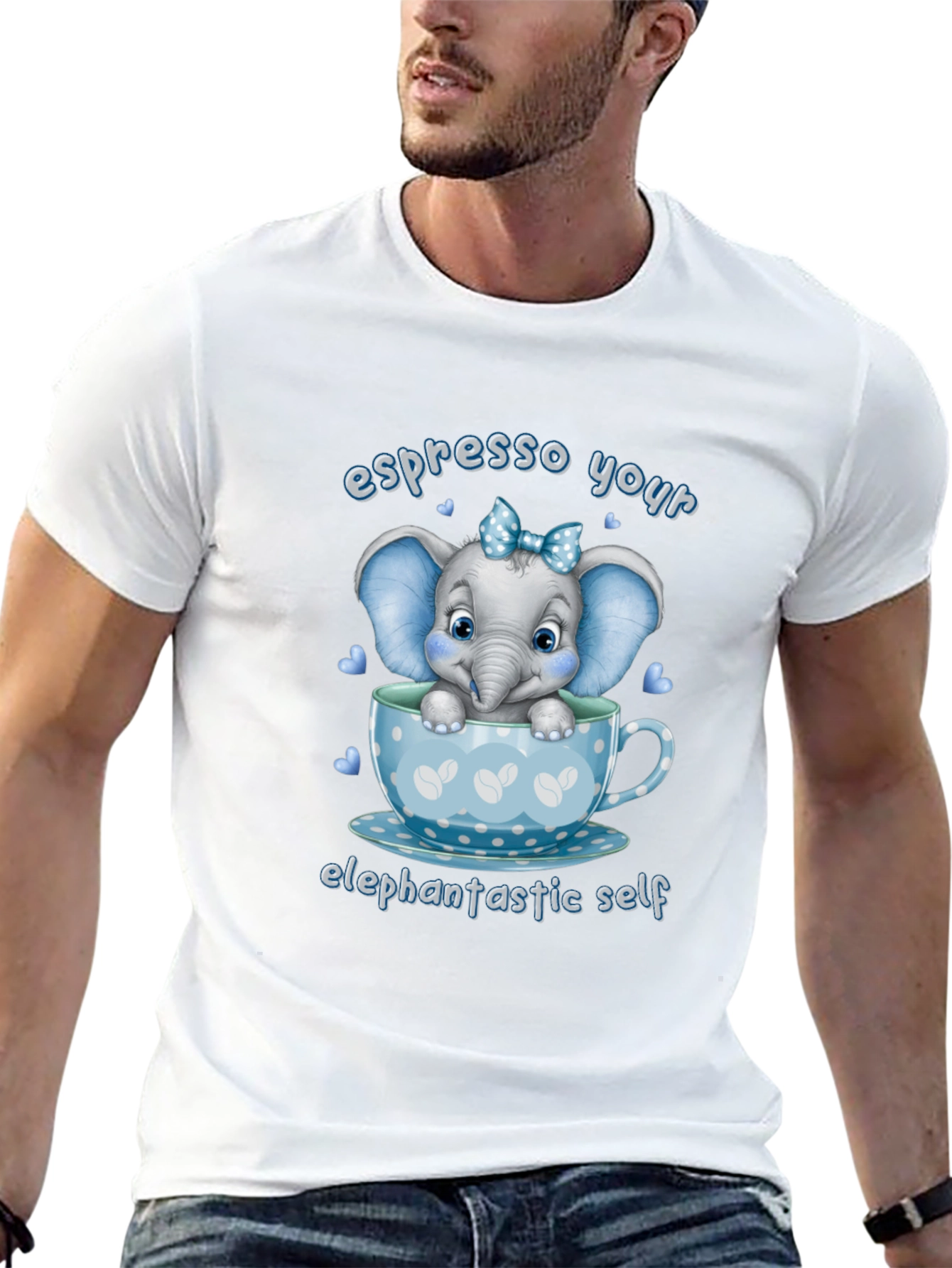 Espresso Your Elefantastic Self Graphic T-Shirt