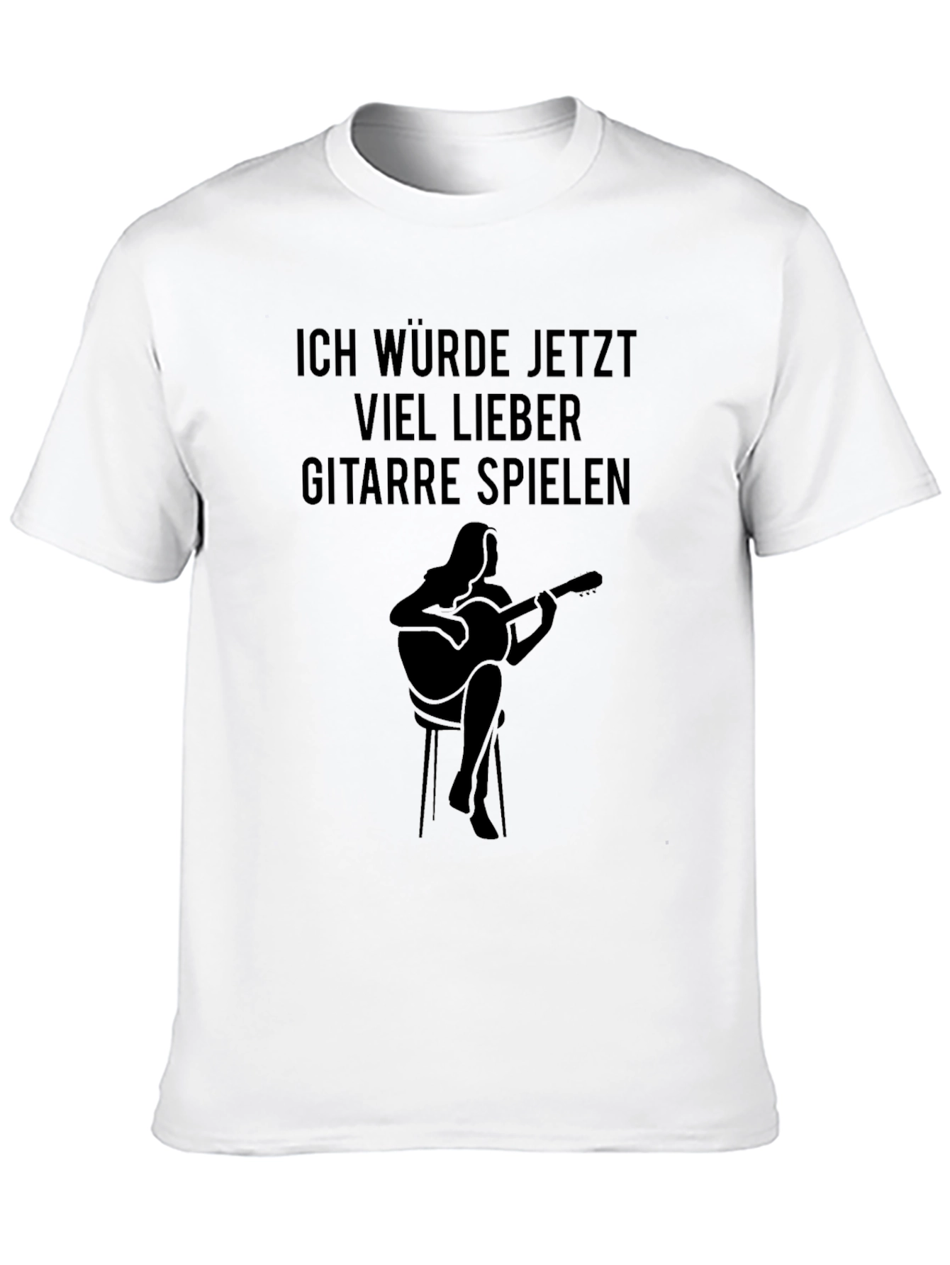 Ich Würde Jetzt Gitarre Spielen Black T-Shirt