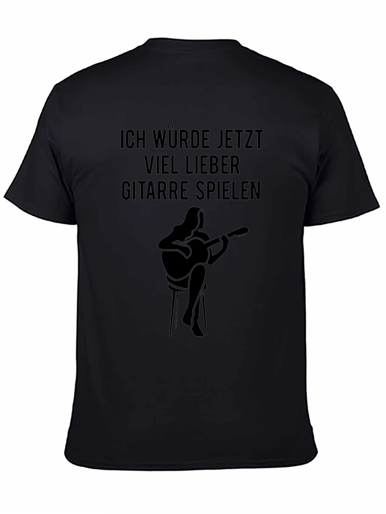 Ich Würde Jetzt Gitarre Spielen Black T-Shirt