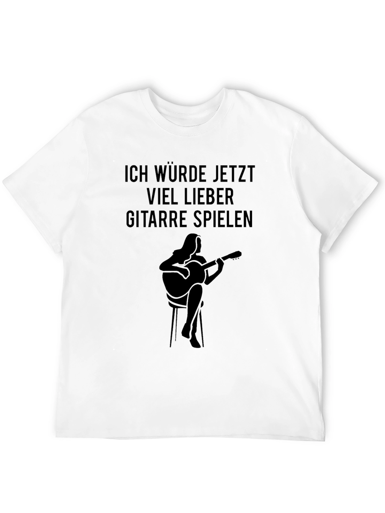 Ich Würde Jetzt Gitarre Spielen Black T-Shirt