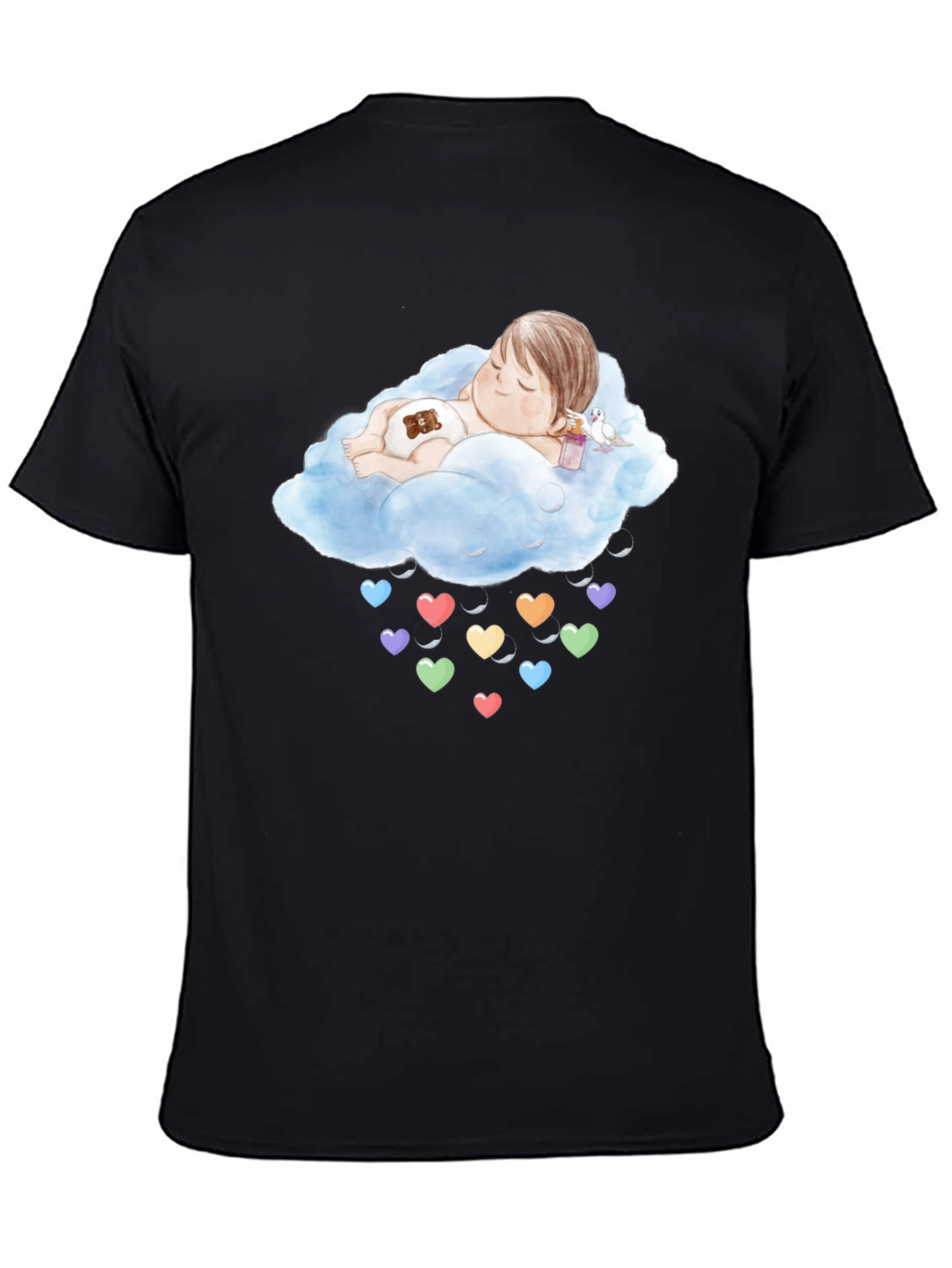 Cloud Baby Heart Rain Graphic Tee