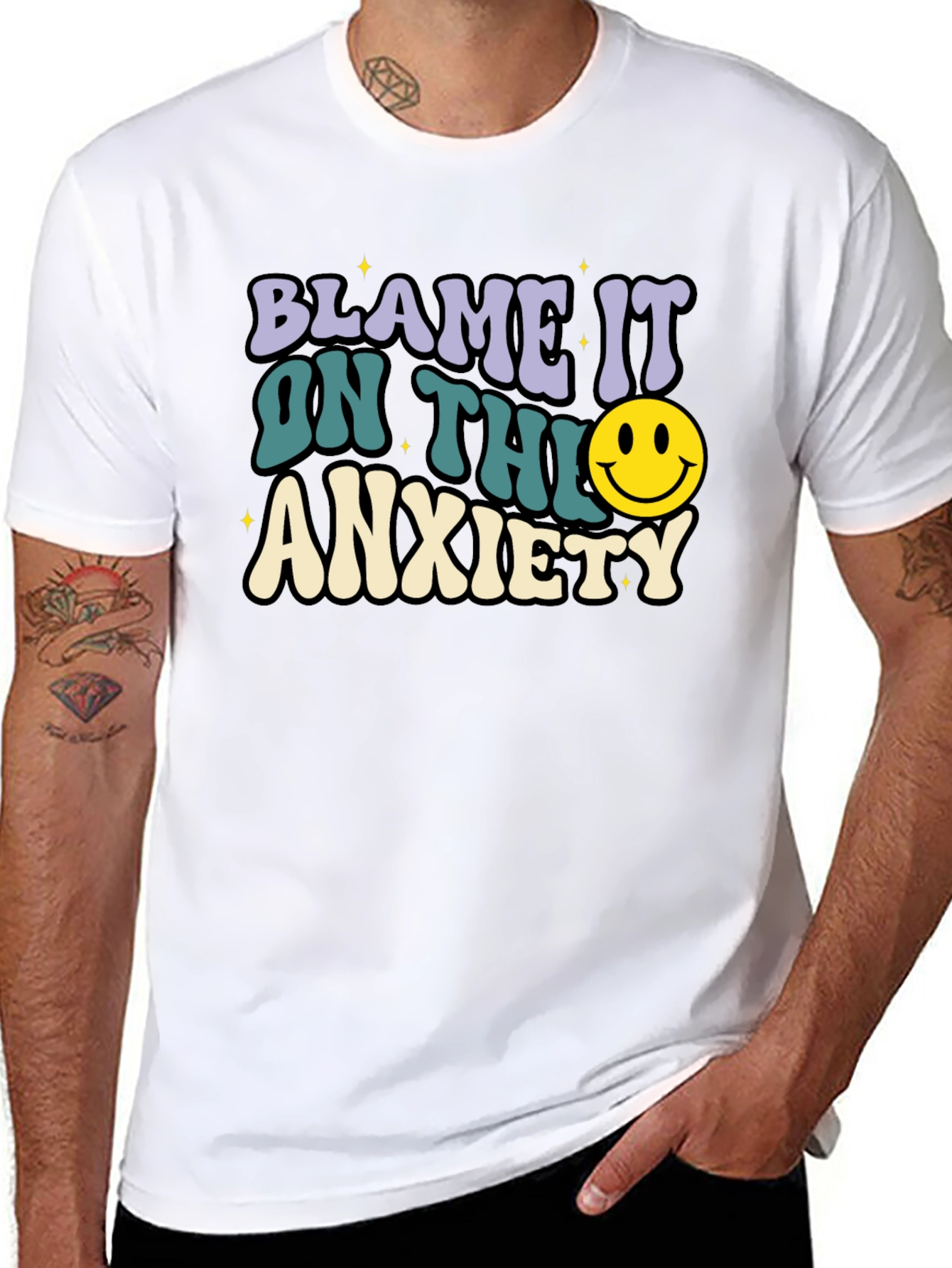 Blame It On Anxiety T-Shirt Retro Style