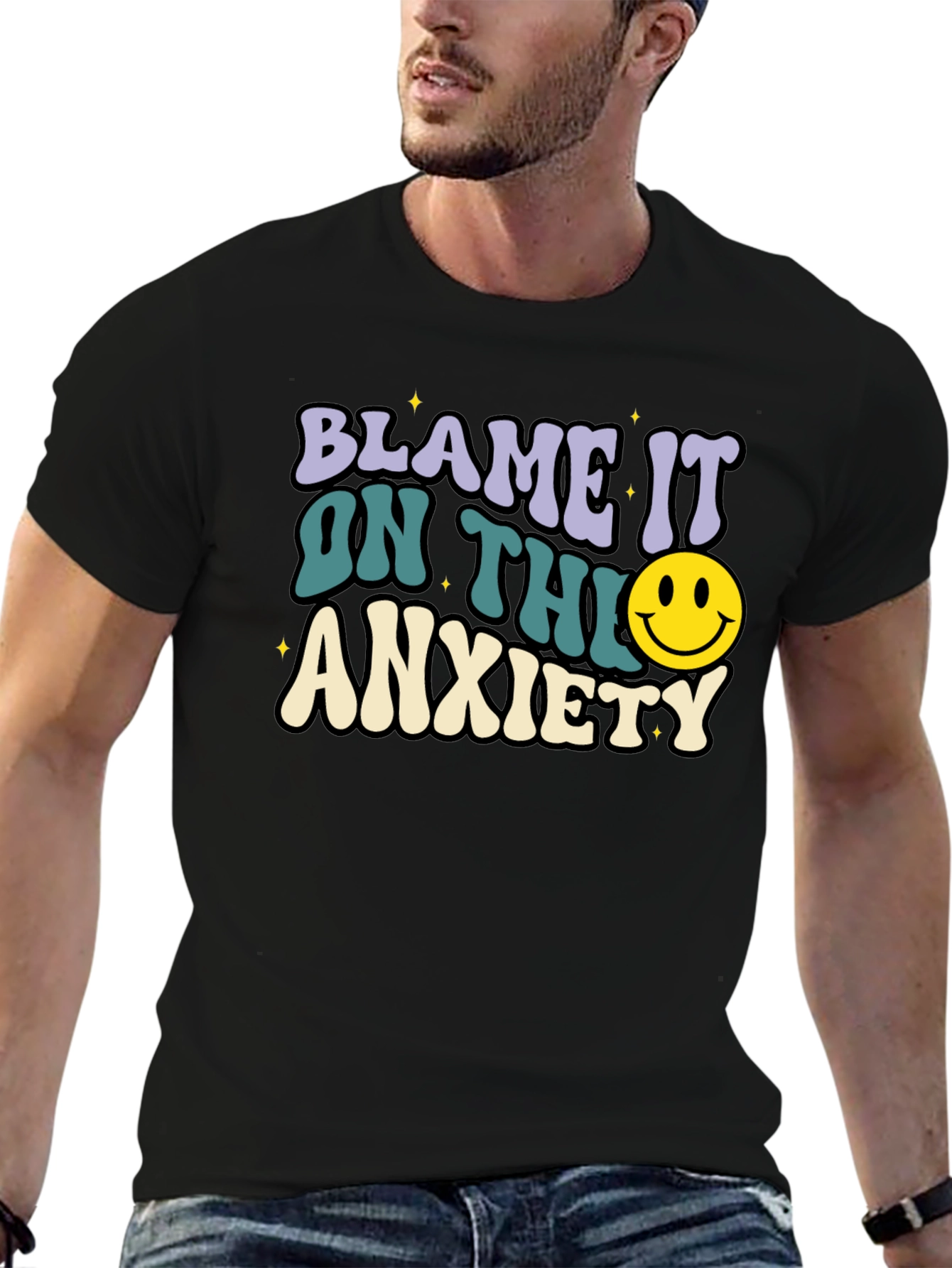 Blame It On Anxiety T-Shirt Retro Style