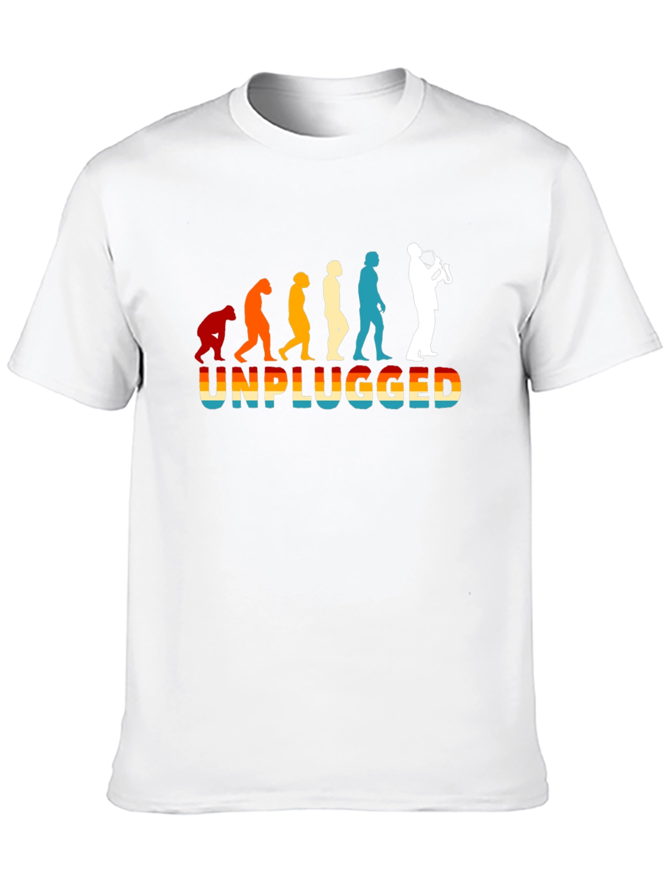 Unplugged Sax Player Evolution T-Shirt