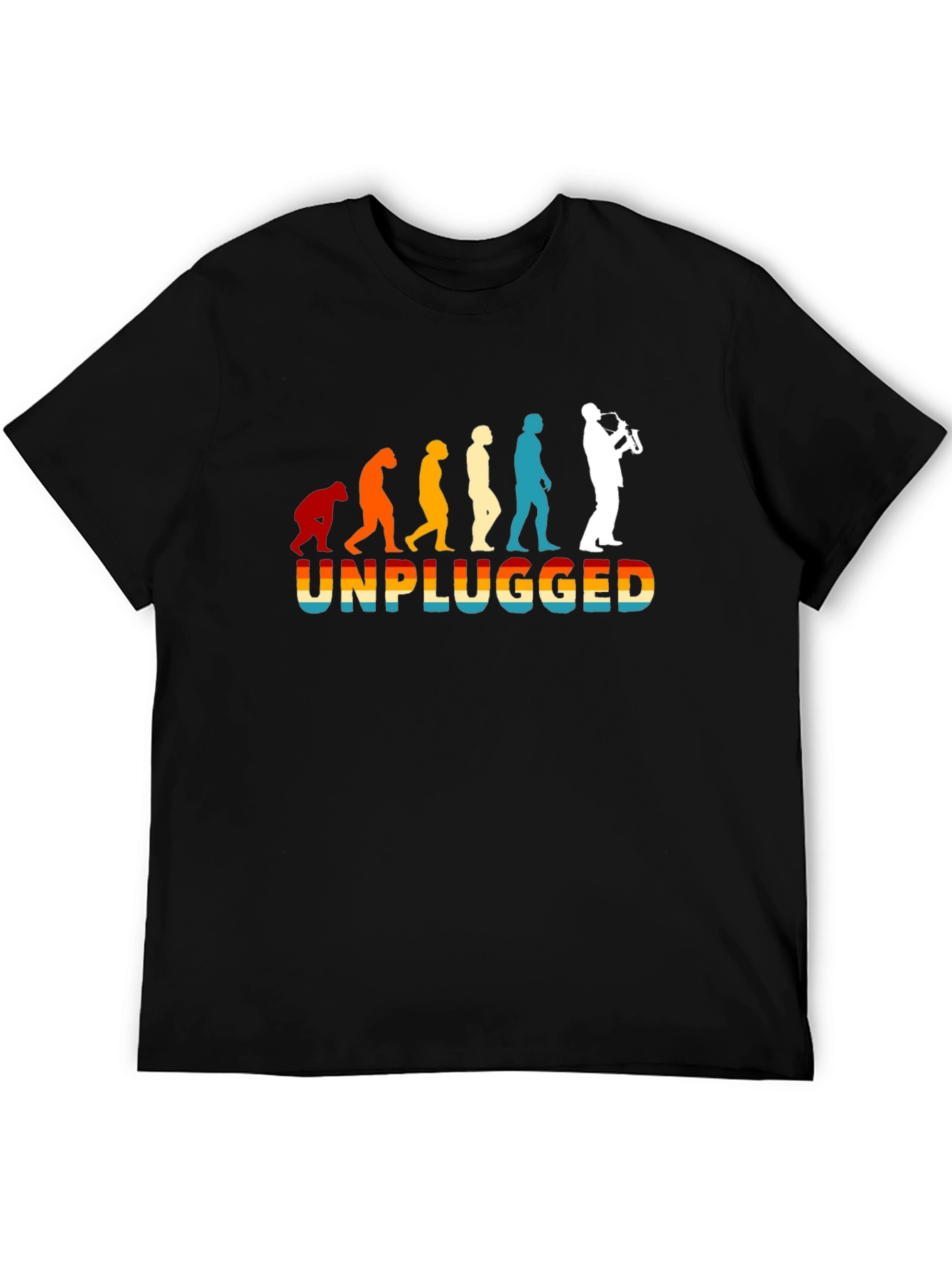 Unplugged Sax Player Evolution T-Shirt