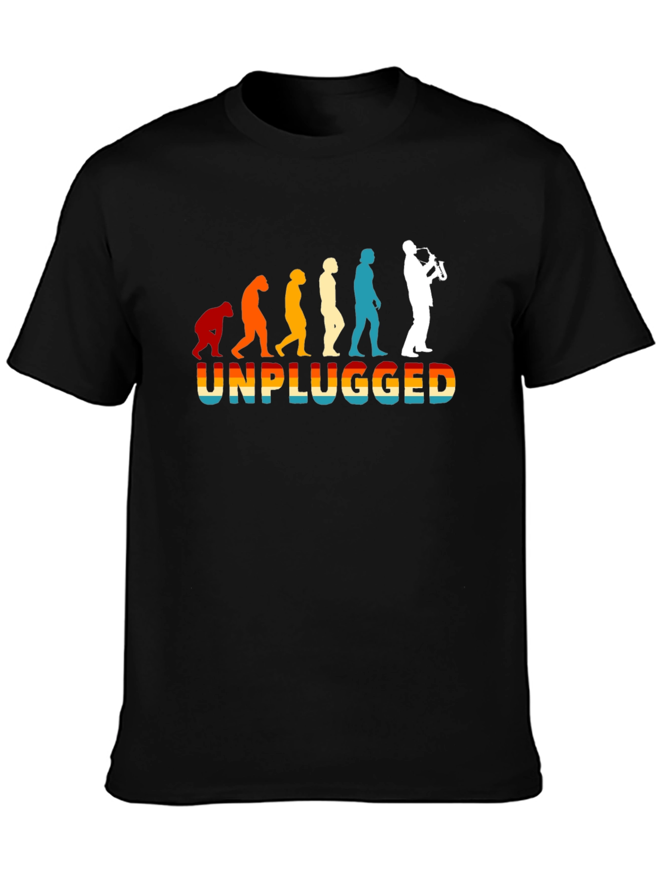 Unplugged Sax Player Evolution T-Shirt