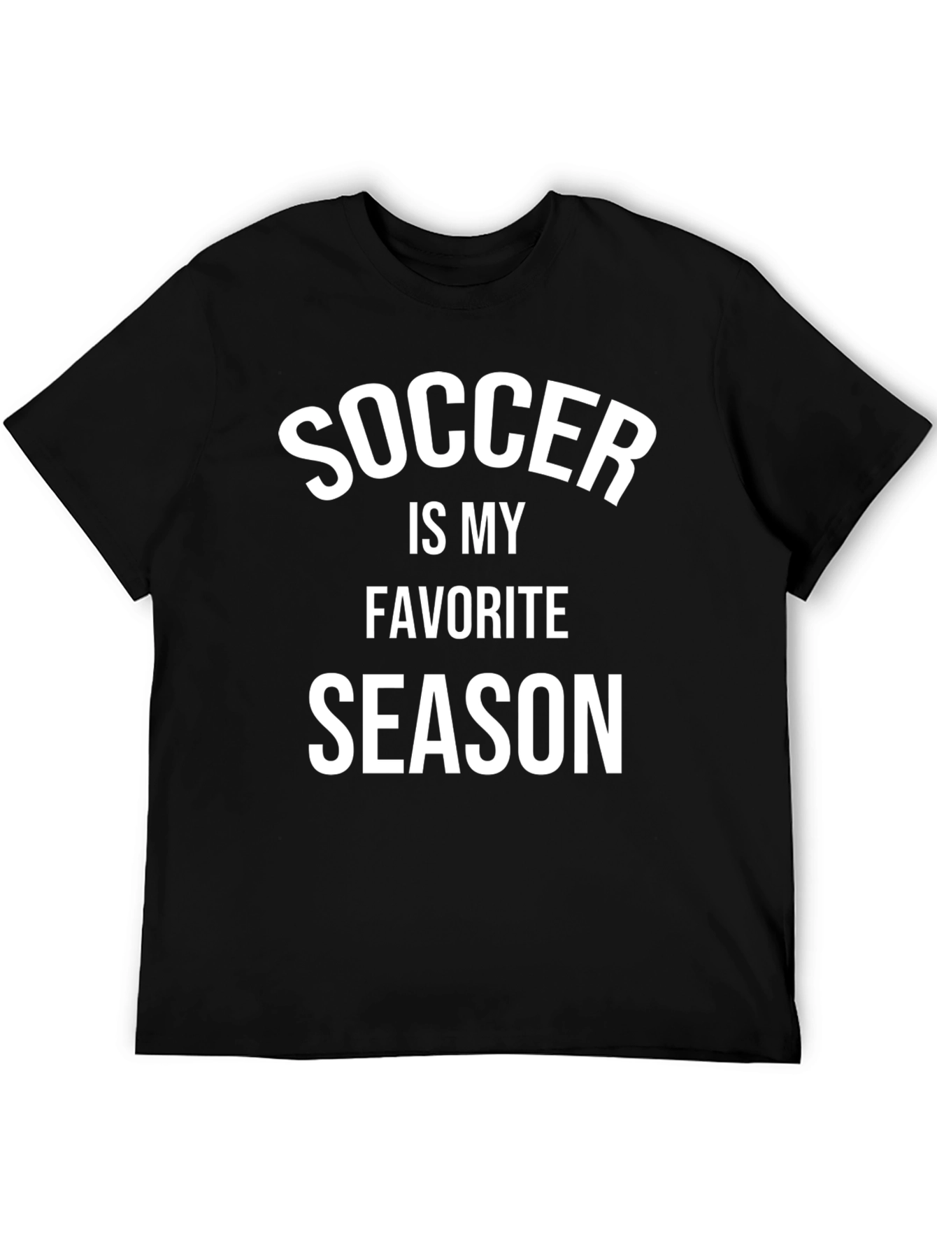 Soccer is My Favorite Season Black T-Shirt