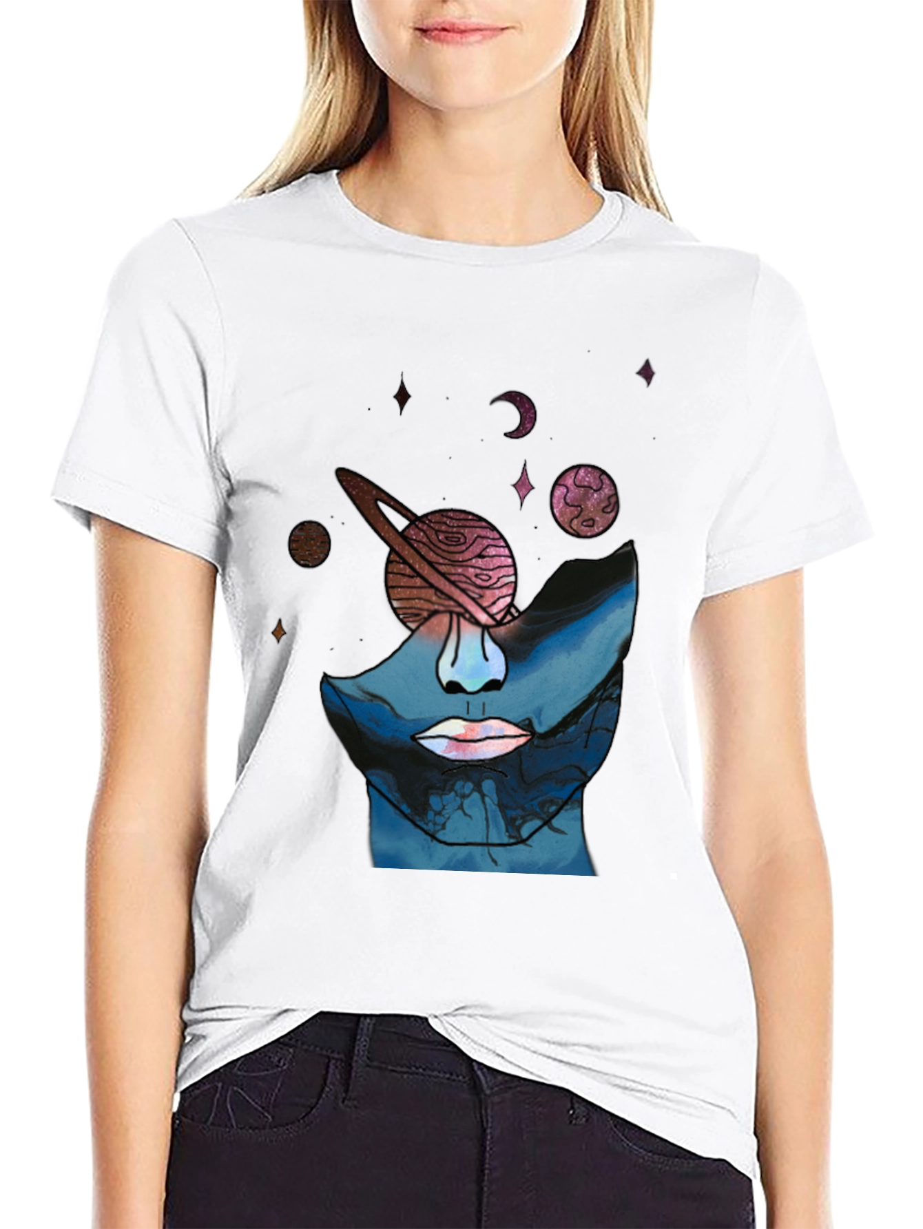 Cosmic Mind Graphic T-Shirt - Unique Universe Design