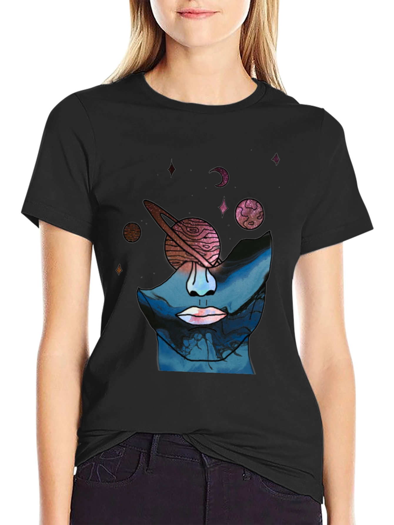 Cosmic Mind Graphic T-Shirt - Unique Universe Design