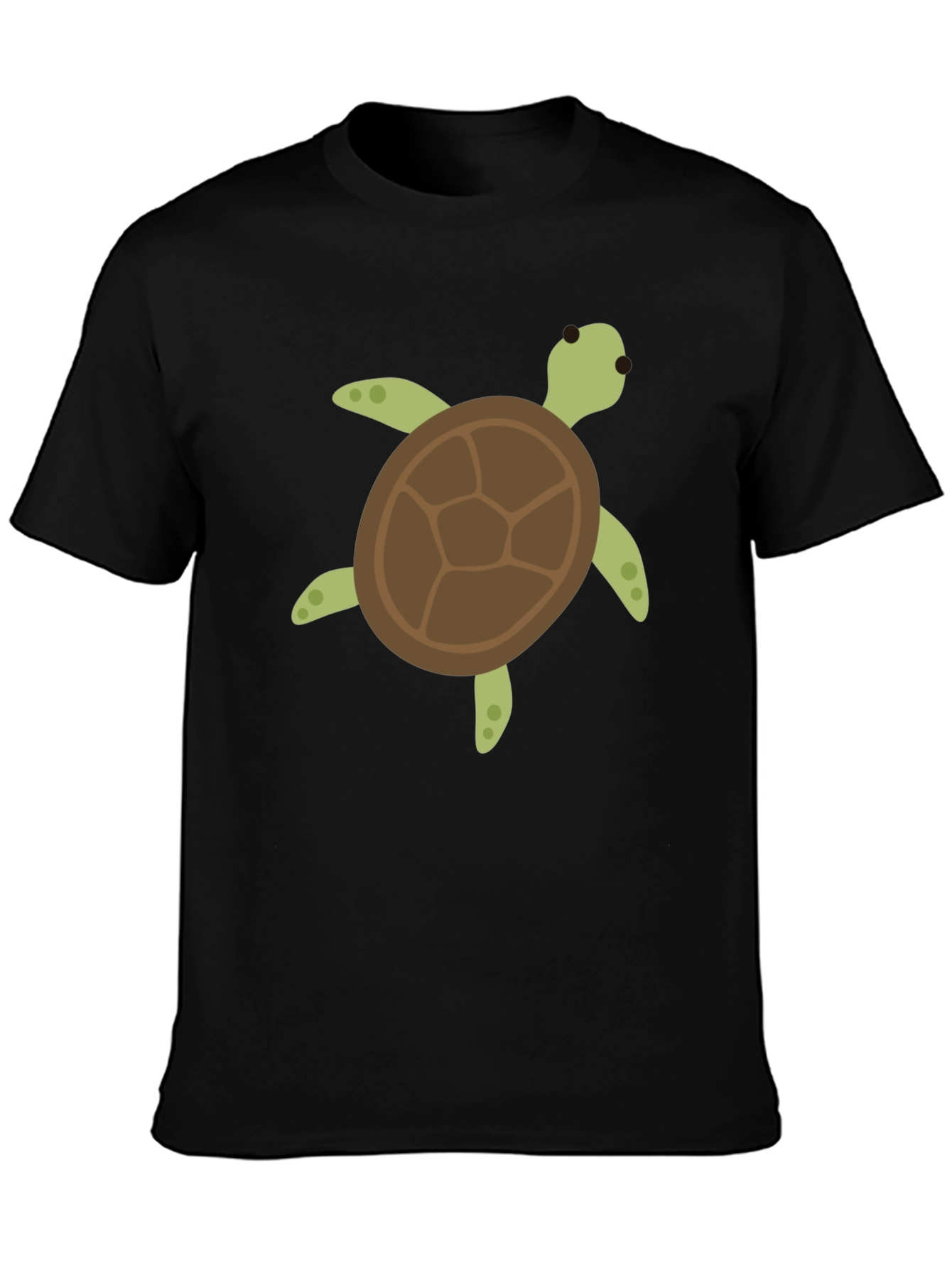 Turtle Graphic Tee - Casual Black T-Shirt