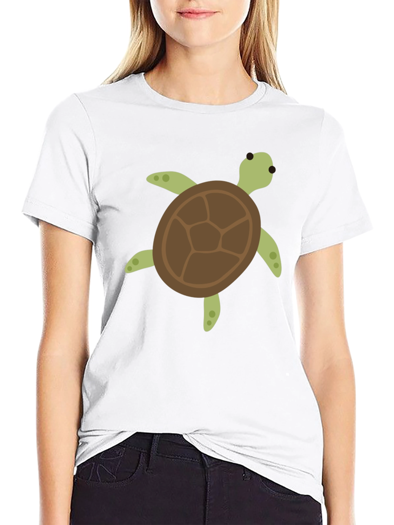 Turtle Graphic Tee - Casual Black T-Shirt